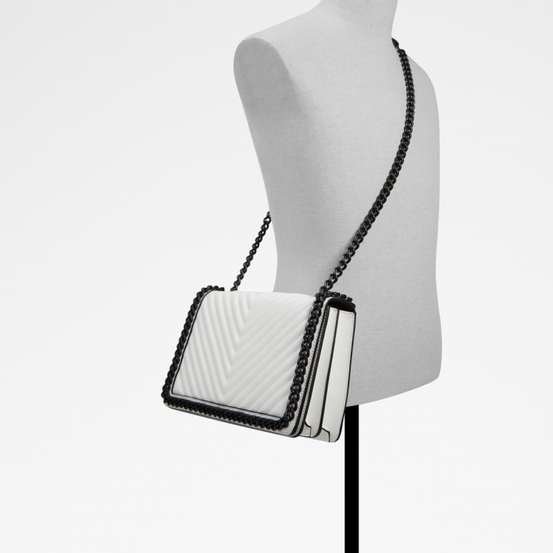 Fashion Aldo Greenwald Crossbody Taske Hvid Syntetisk Glat