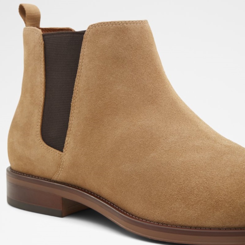 Gweracien Mode Mørk Beige Læder Ruskind Aldo