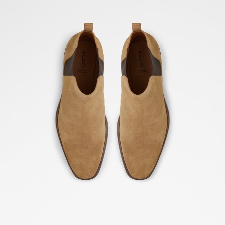 Gweracien Mode Mørk Beige Læder Ruskind Aldo