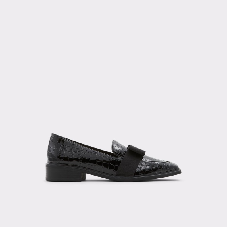 Mode Aldo Sort Syntetisk Croco Hairalle Loafer