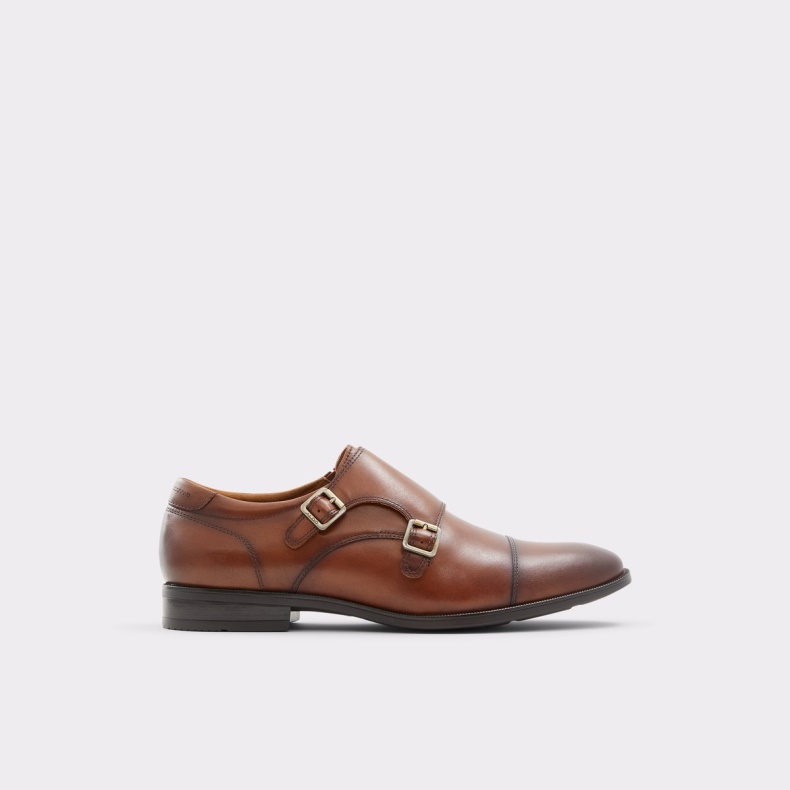 Mode Aldo Cognac Holtlanflex Monkstrap Loafer