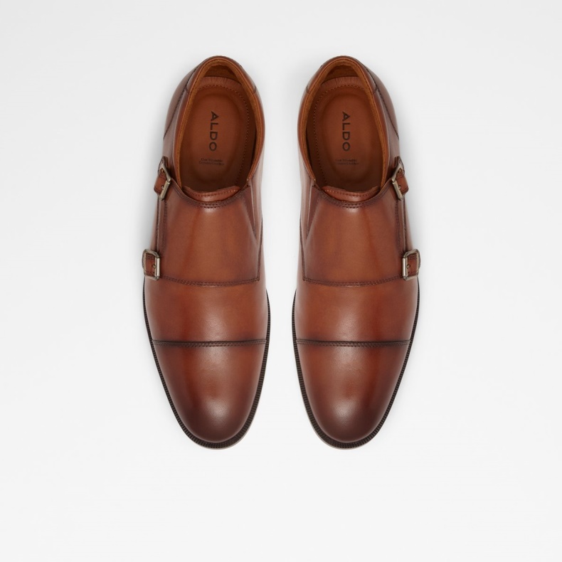 Mode Aldo Cognac Holtlanflex Monkstrap Loafer