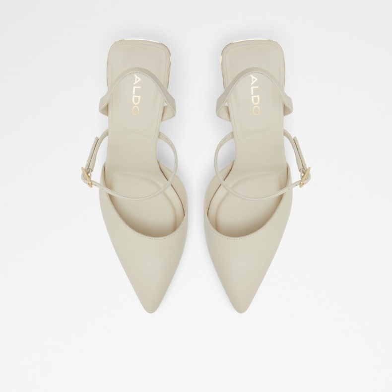 Aldo Fashion Jeriebaen Strappy Hæled Sko Stilethæl Hvid
