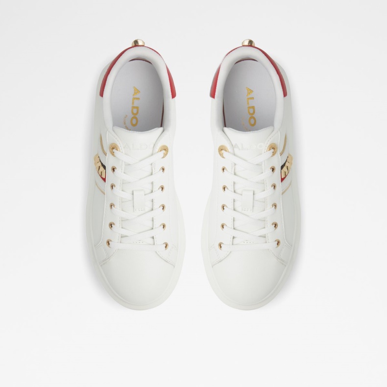 Aldo Fashion Hvid Syntetisk Blandet Materiale Larou Lav Top Sneaker Platform