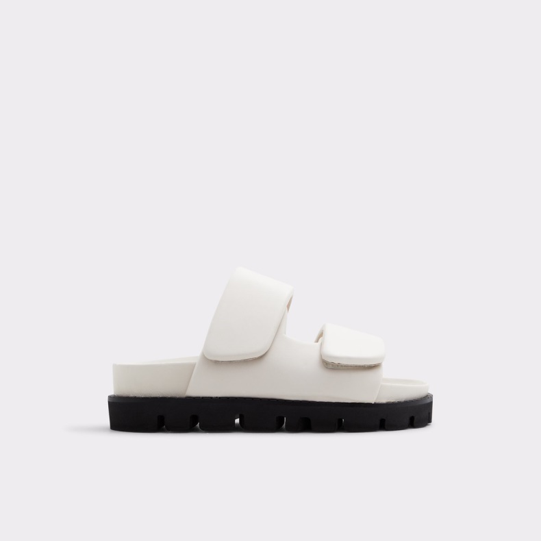 Aldo Fashion Hvid Lilo Slide Sandal Fladform