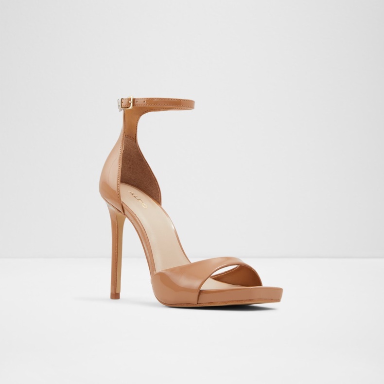 Livia Højhælede Sandal Platform Aldo Mode Cognac