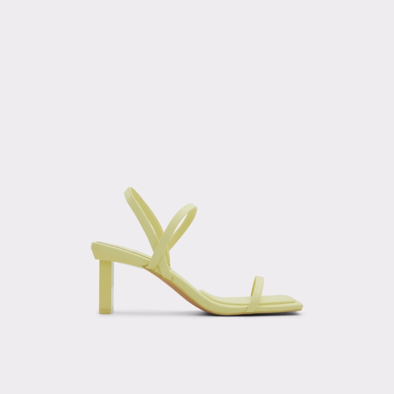 Fashion Aldo Lys Gul Lokurr Sling Back Hæle Sandal