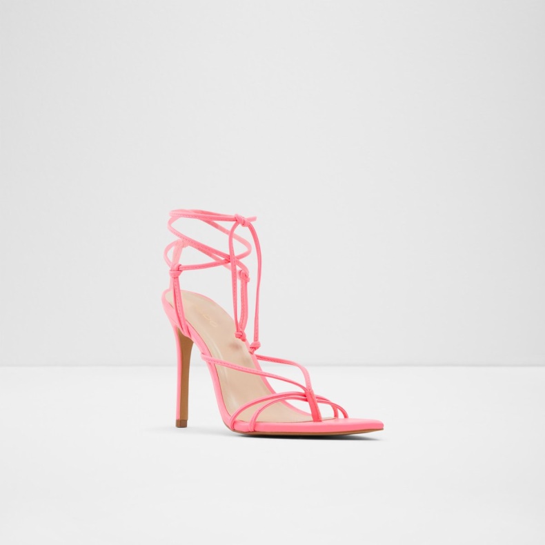 Lys Pink Lona Sandal Med Strappy Hæl Med Stilethæl Aldo Mode