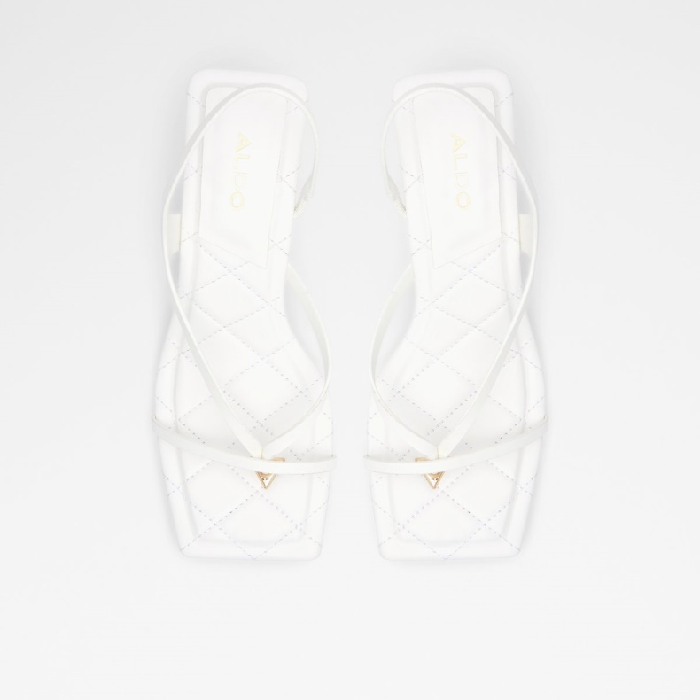 Aldo Hvid Fashion Loni Strappy Højhælet Sandal Blokhæl