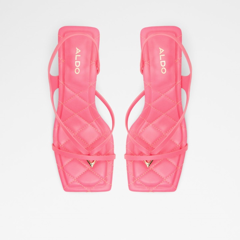Aldo Lys Pink Mode Loni Strappy Højhælet Sandal Blokhæl