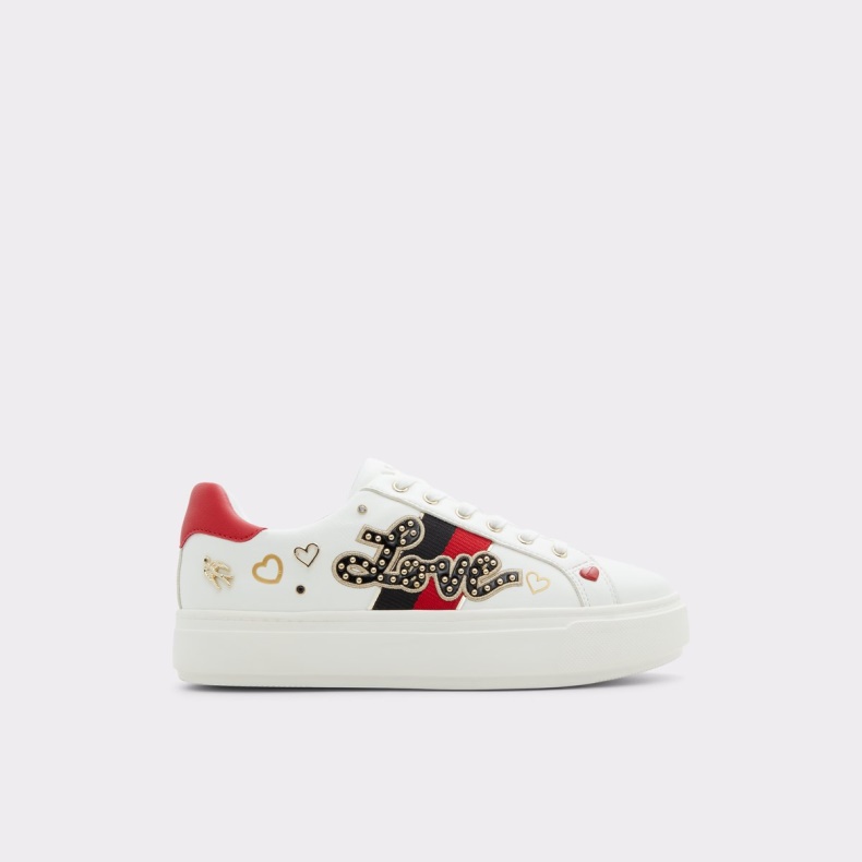 Hvid Aldo Fashion Lovealways Low Top Sneaker Cup Sål