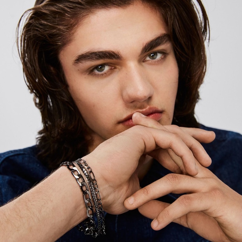 Aldo Fashion Sort-sølv Multi Maldini Armbånd