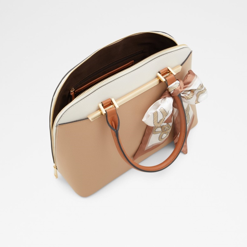 Aldo Fashion Medium Beige Mandolin Taske Med Tophåndtag