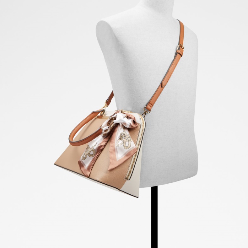 Aldo Fashion Medium Beige Mandolin Taske Med Tophåndtag