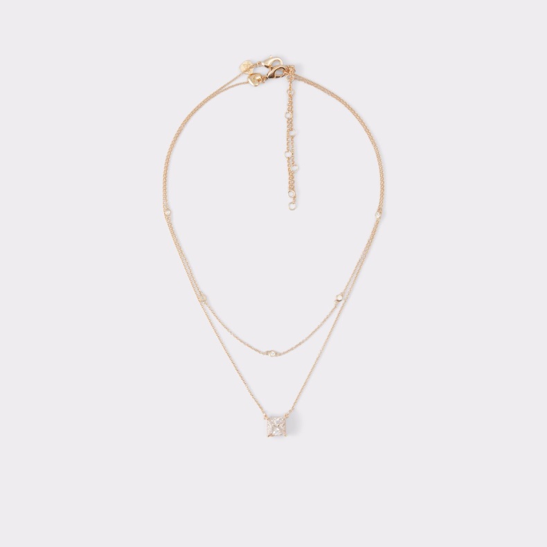 Mode Aldo Guld-klar Multi Manedegyn Halskæde