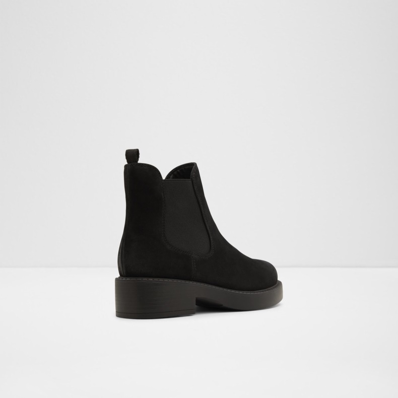 Aldo New Arrival May Chelsea Boot Lug Sål Sort Læder Nubuck Mode