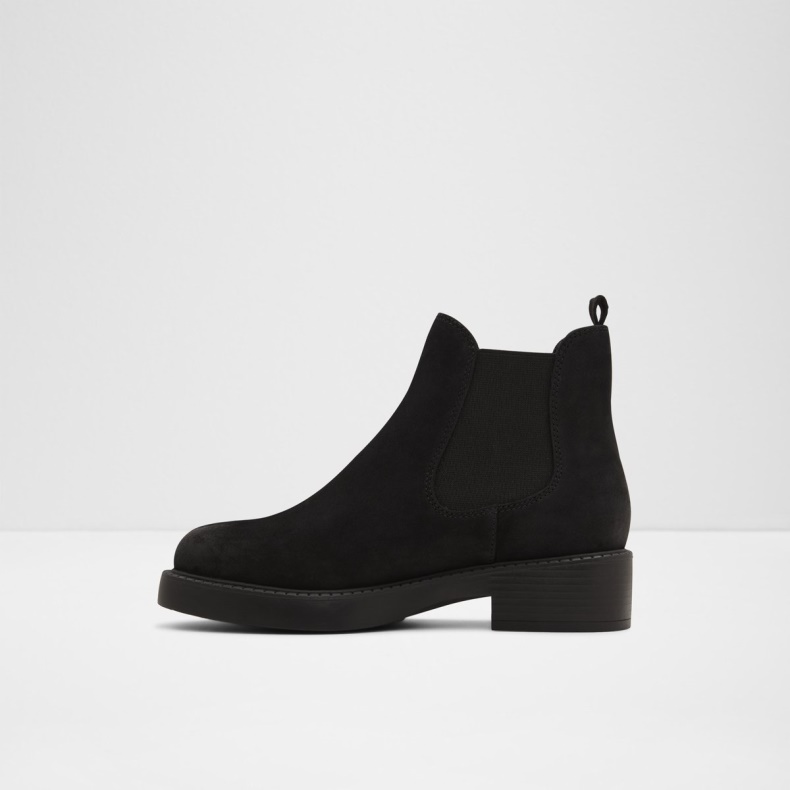 Aldo New Arrival May Chelsea Boot Lug Sål Sort Læder Nubuck Mode