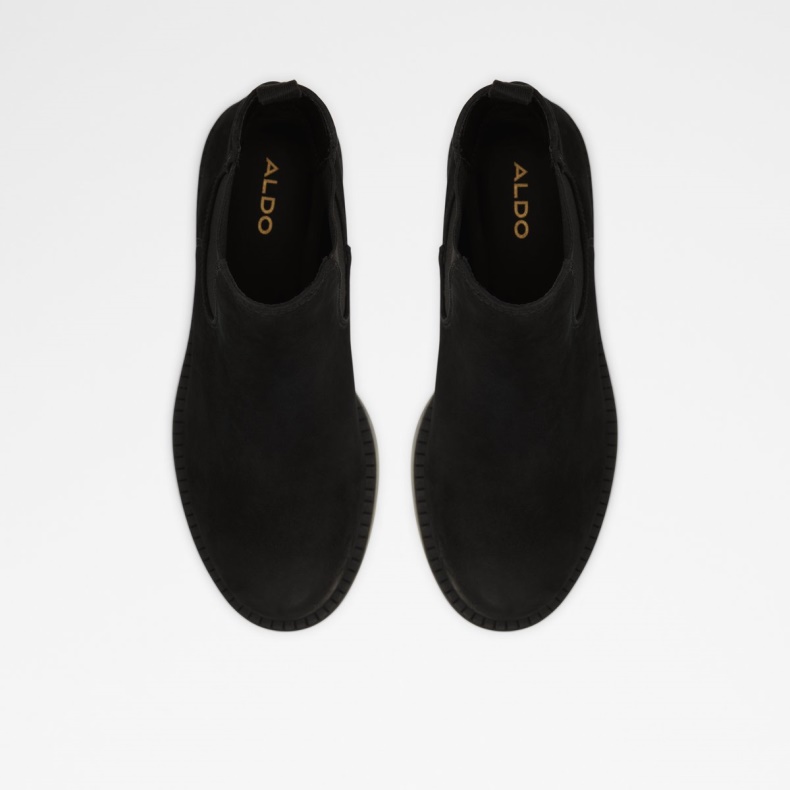 Aldo New Arrival May Chelsea Boot Lug Sål Sort Læder Nubuck Mode