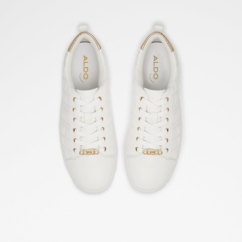 Meadow Lav Top Sneaker Kop Sål Hvid Syntetisk Quiltet Aldo Mode