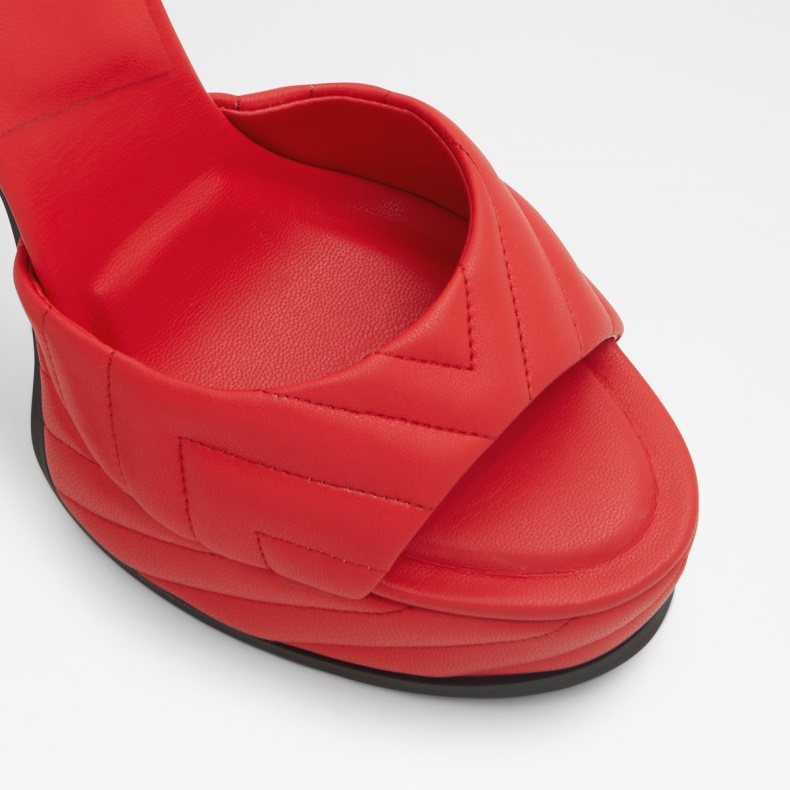 Mode Rød Aldo Ny Ankomst Milena Ankelrem Med Hæl Sandal Platform