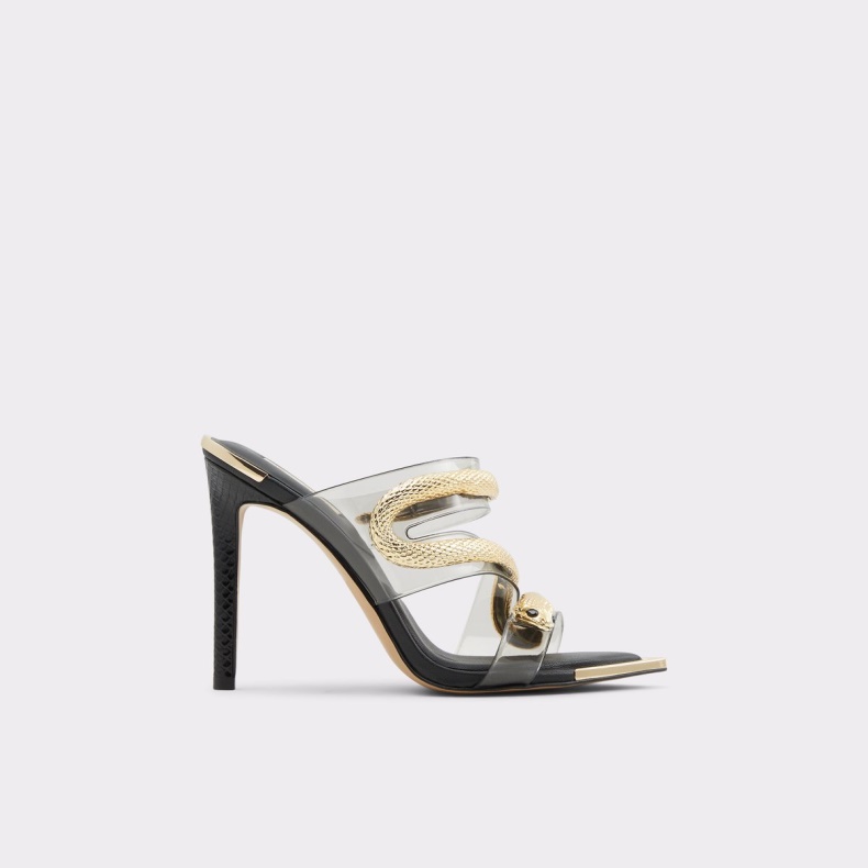 Sort Mode Aldo Najash Sandal Med Strappy Hæl