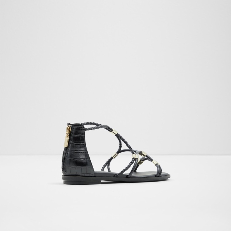 Aldo Fashion Oceriwenflex Flad Sandal Med Stropper, Sort