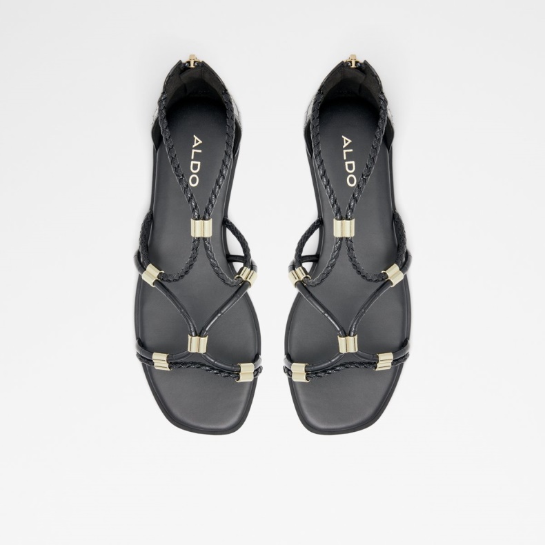 Aldo Fashion Oceriwenflex Flad Sandal Med Stropper, Sort