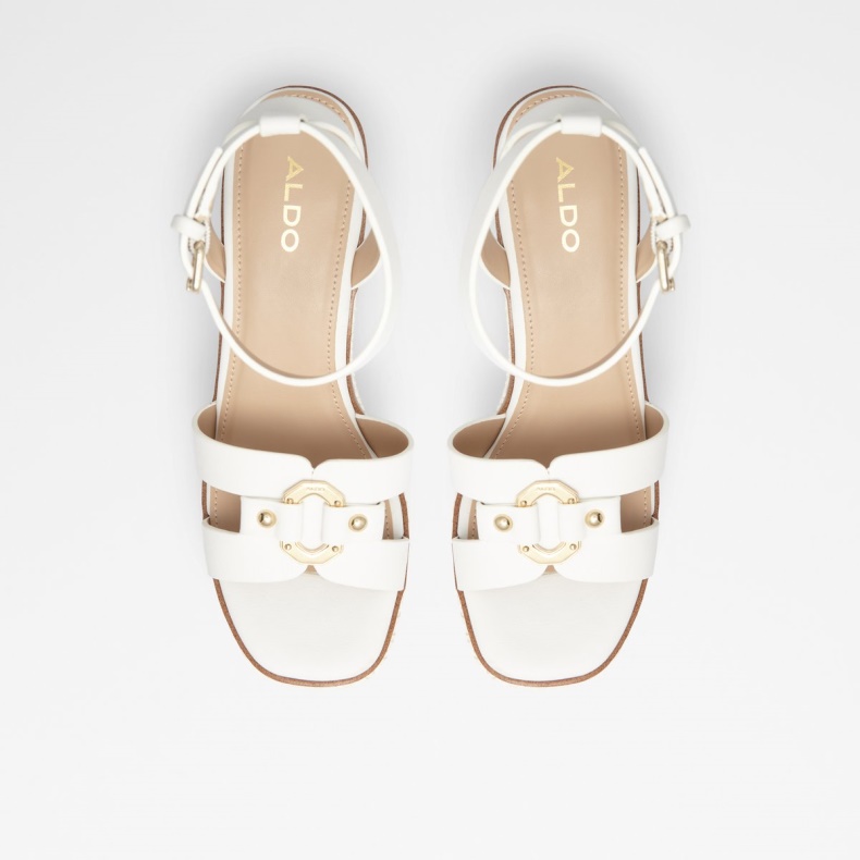 Onan Kile Sandal Kilehæl Hvid Aldo Mode