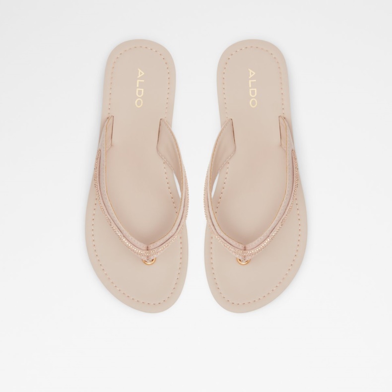 Rosa Guld Aldo Mode Polo Flip Flop Kilehæl