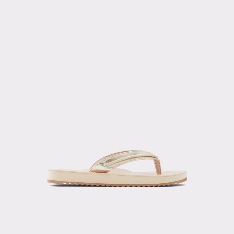 Aldo Fashion Champagne Polo Flip Flops