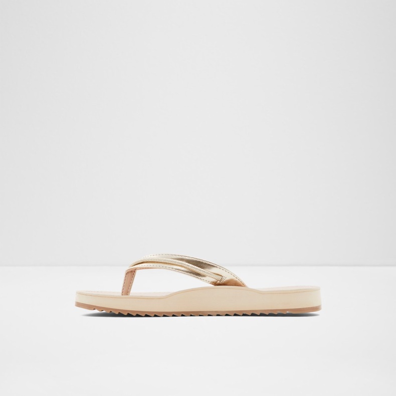 Aldo Fashion Champagne Polo Flip Flops