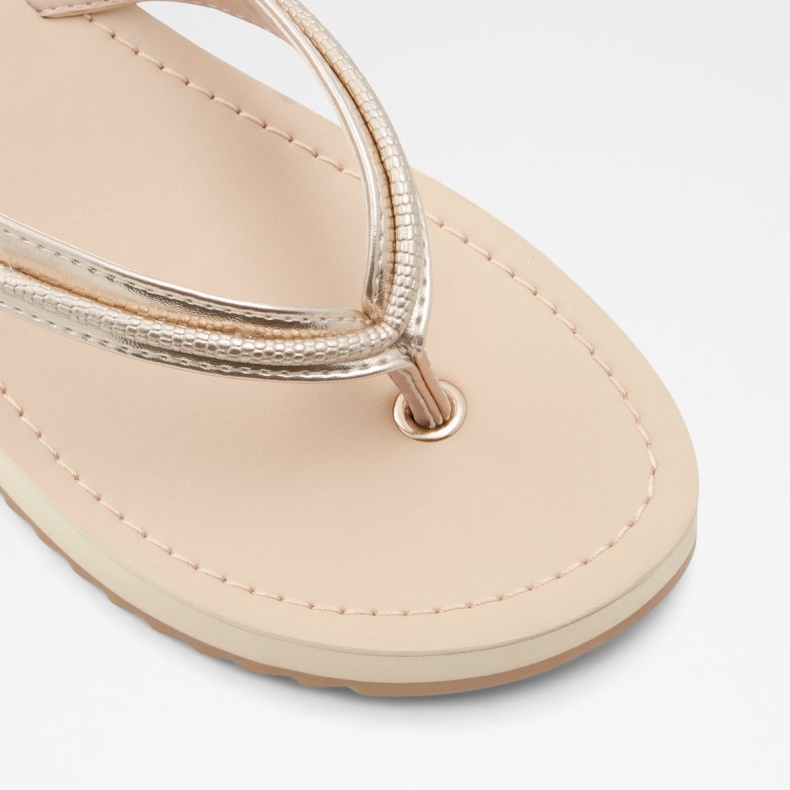 Aldo Fashion Champagne Polo Flip Flops
