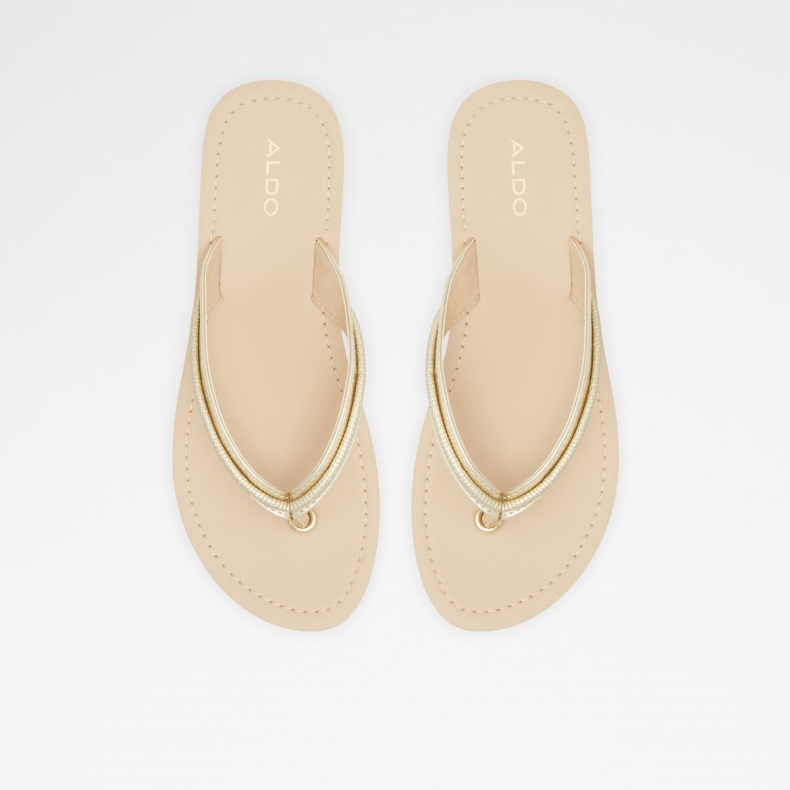 Aldo Fashion Champagne Polo Flip Flops
