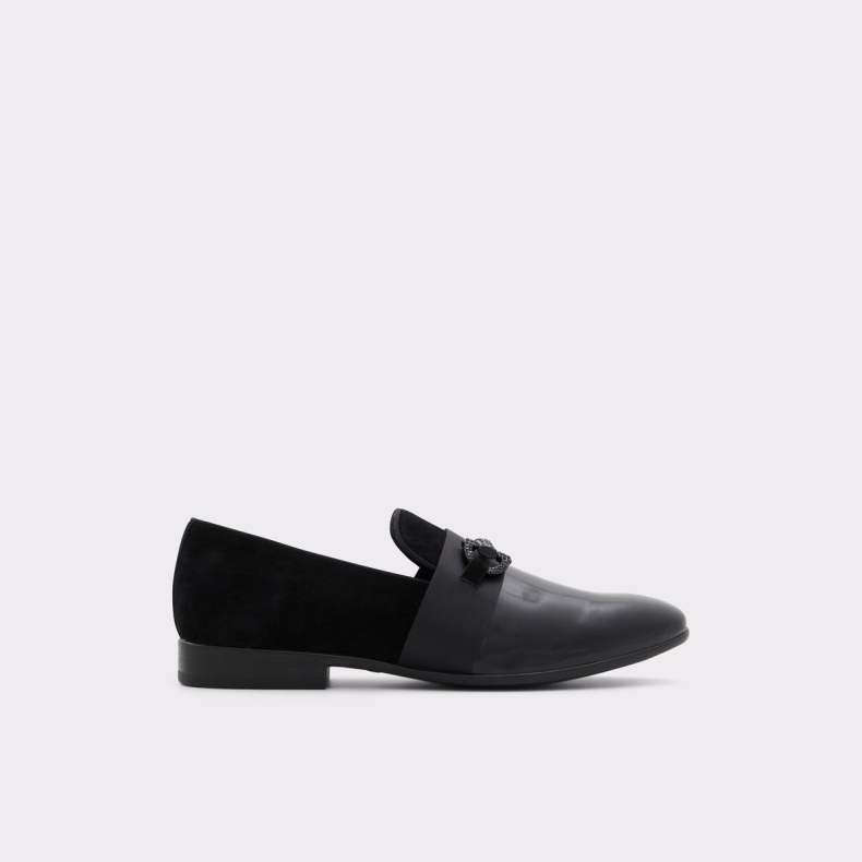 Aldo Fashion Sort Læder Blandet Popluxe Loafer