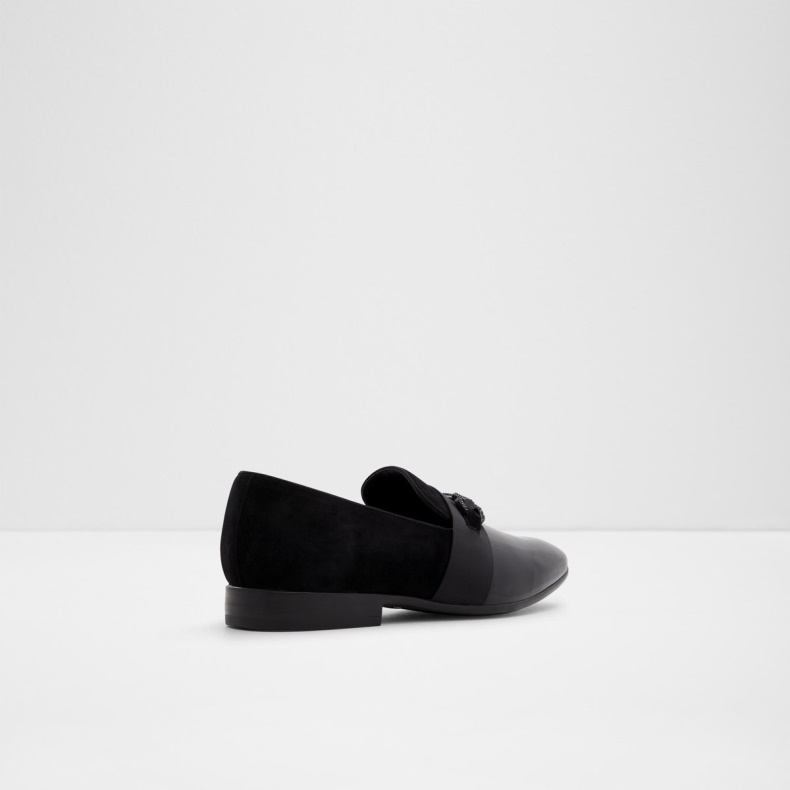 Aldo Fashion Sort Læder Blandet Popluxe Loafer