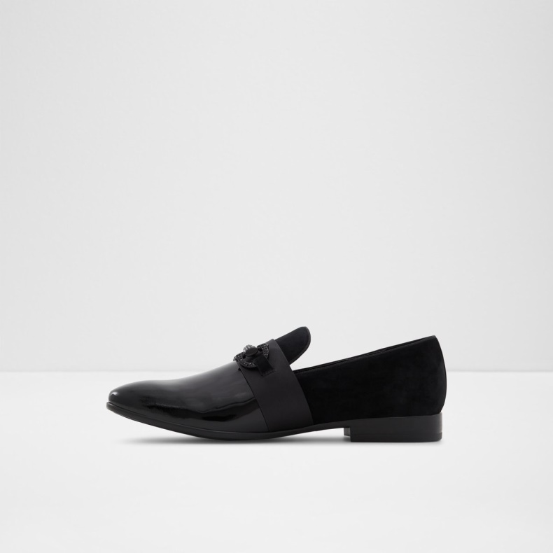 Aldo Fashion Popluxe Loafer Sort Læder Blandet Materiale