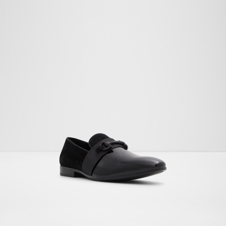 Aldo Fashion Popluxe Loafer Sort Læder Blandet Materiale