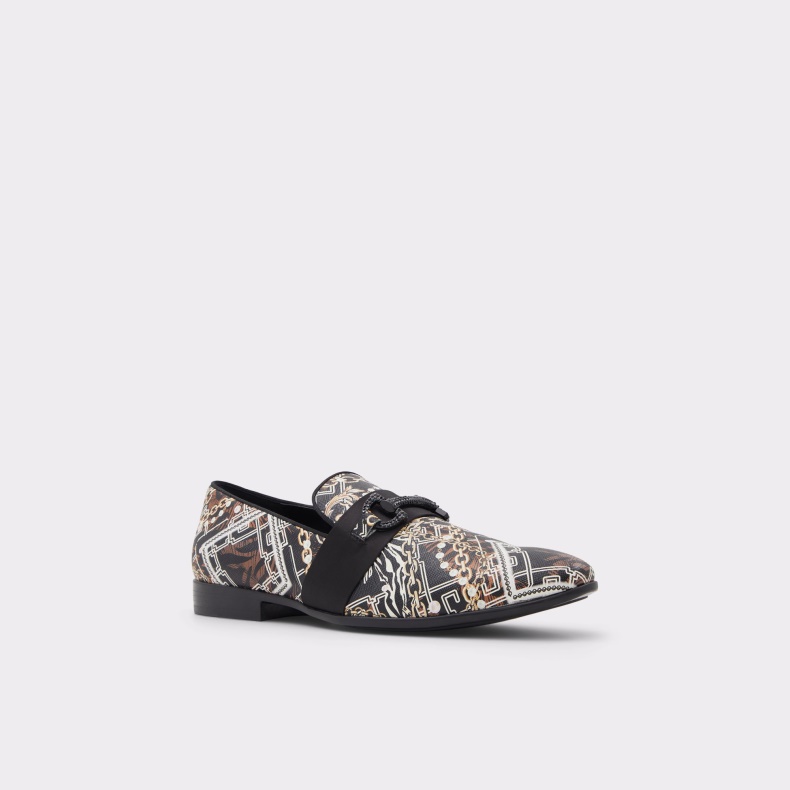 Aldo Fashion Popluxe Loafer Sort Læder Print