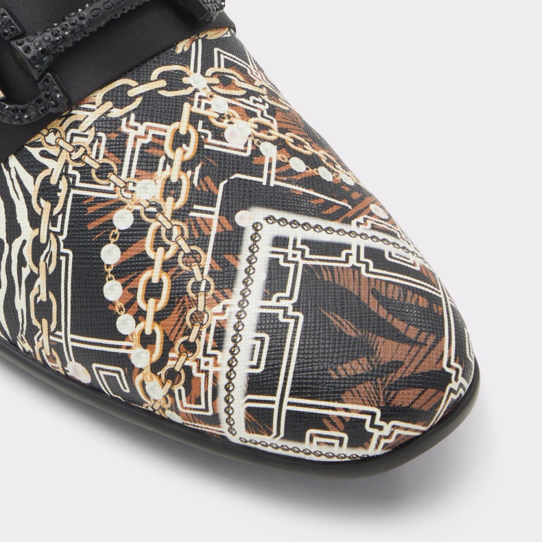 Aldo Fashion Popluxe Loafer Sort Læder Print
