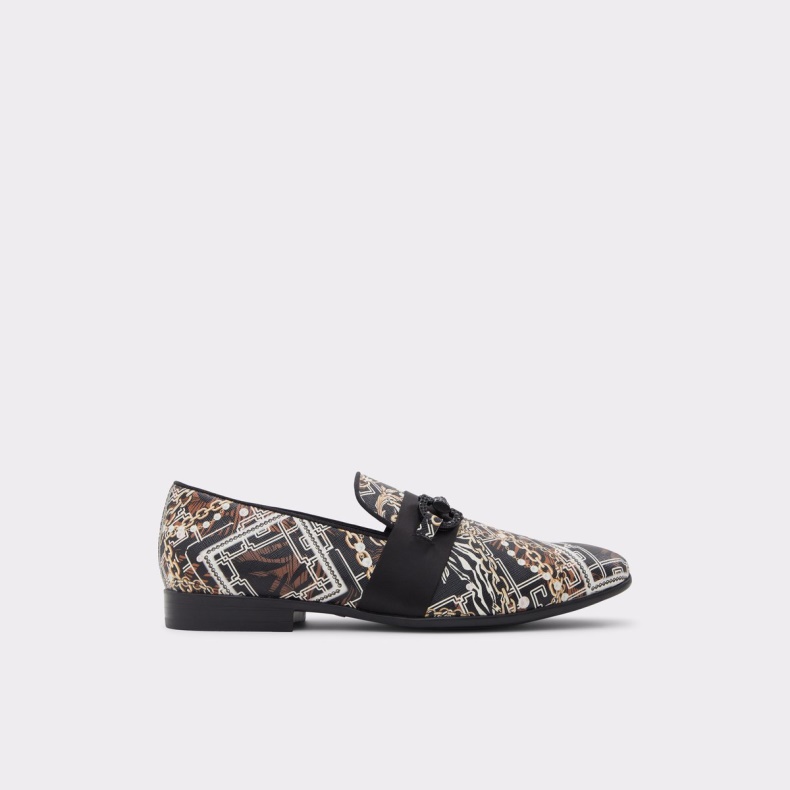 Popluxe Loafer Sort Læder Print Aldo Mode