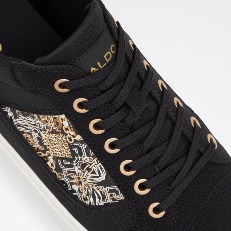 Aldo Sort Syntetisk Print Fashion Popstep High Top Sneaker Cup Sål