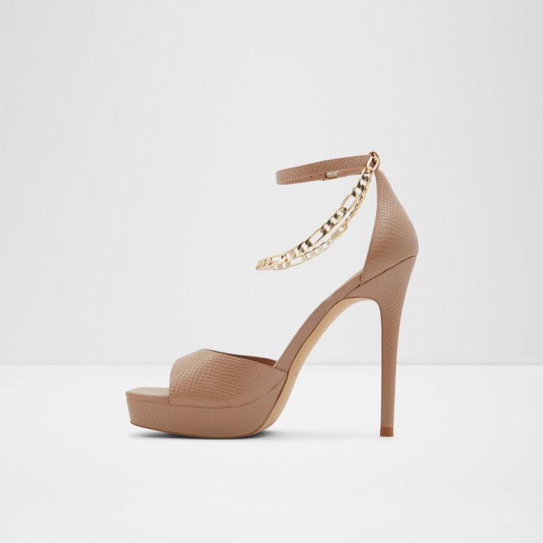 Mode Aldo Medium Beige Ny Ankomst Prisilla Sandal Stilethæl
