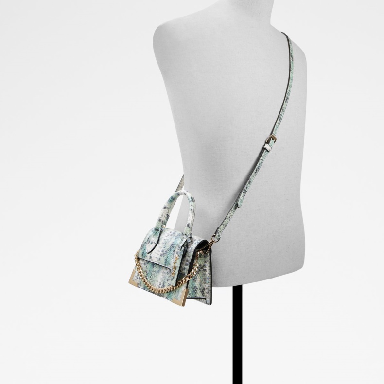 Grøn Aldo Fashion Pythonia Taske Med Tophåndtag