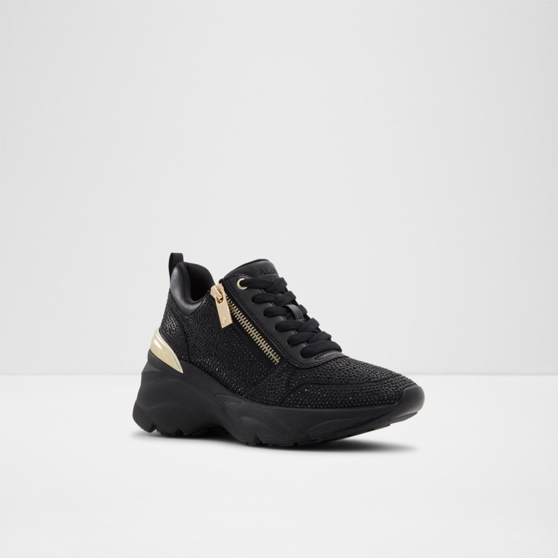 Aldo Sort Mode Quartz Jogger Sål Sneaker Kilehæl