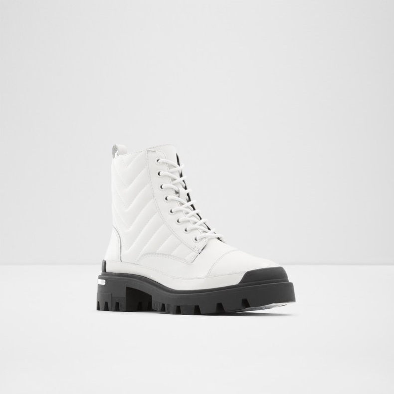 Hvidt Læder Glat Quilt Aldo Mode