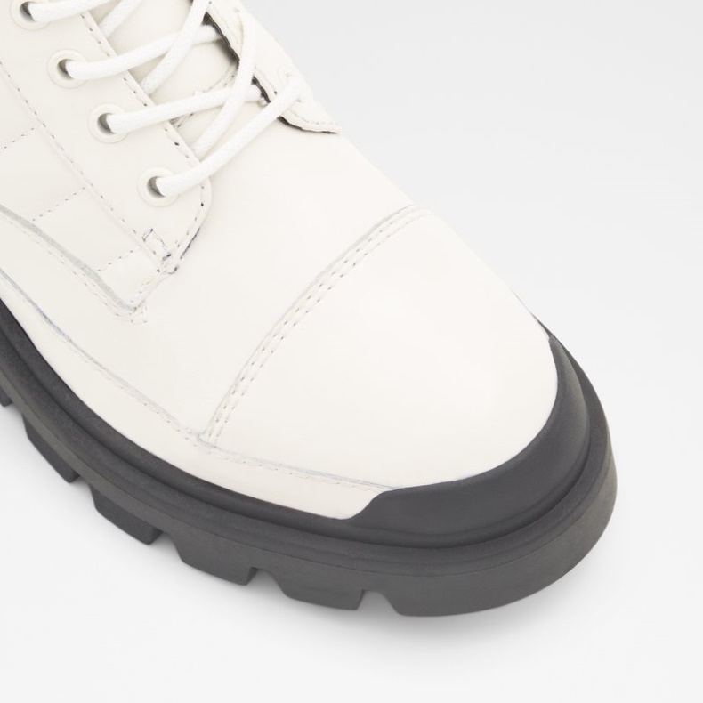 Hvidt Læder Glat Quilt Aldo Mode