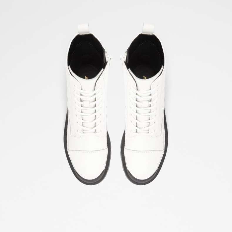 Hvidt Læder Glat Quilt Aldo Mode