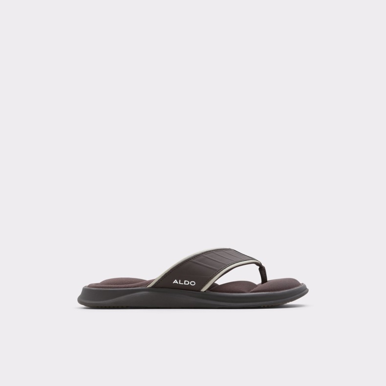 Aldo Fashion Mørkebrune Rassen Flip Flops