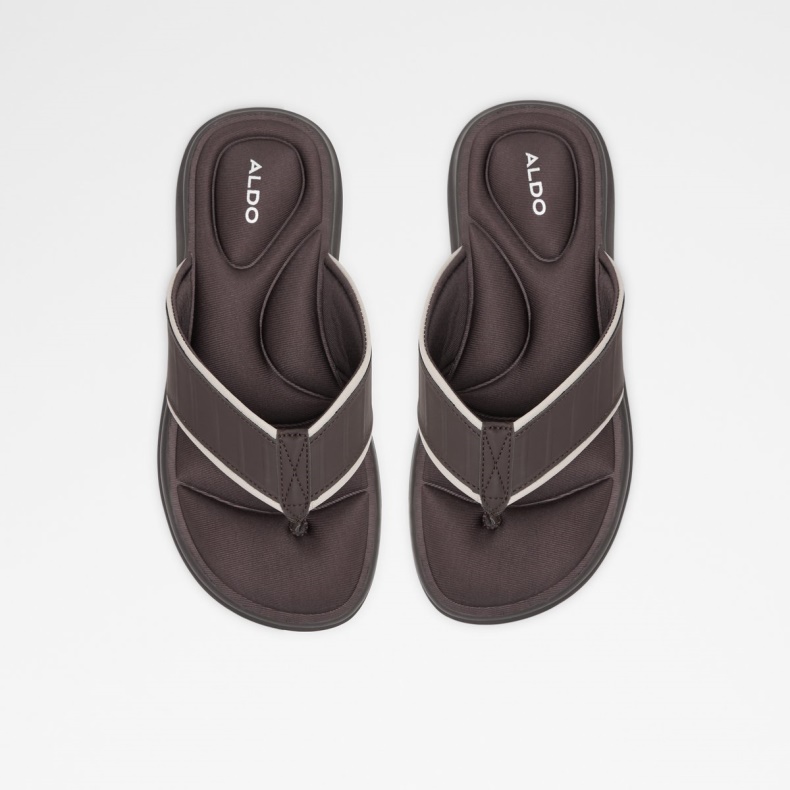 Aldo Fashion Mørkebrune Rassen Flip Flops