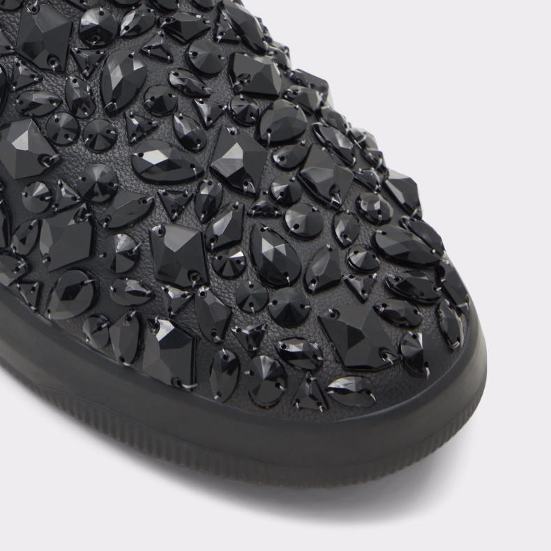 Mode Sort Syntetisk Skinnende Ny Ankomst Reo Slip-on Sneaker Kop Sål Aldo